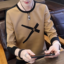 Official website flagship store long sleeve mens T-shirt spring and autumn base shirt thin clothes fashion fashion autumn clothes mens Korean version of Slim