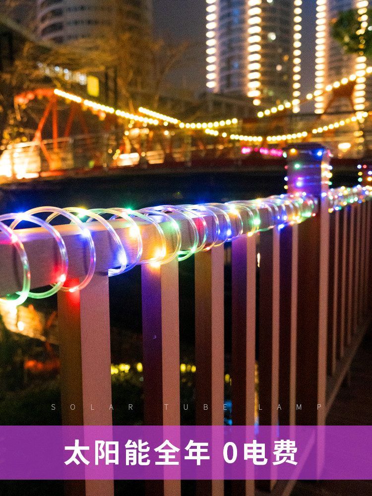 Đèn LED Năng Lượng Mặt Trời Ngoài Trời Dây Đèn Nháy Chống Nước Năng Lượng Mặt Trời đèn trang trí sân vườn năng lượng mặt trời