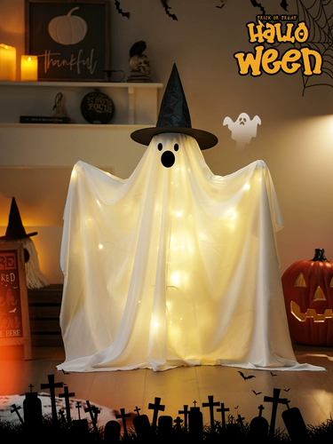 Хэллоуин ночь украшения светящиеся призрачные огни украшения бар вход атмосфера макет сцены магазин фотореквизит