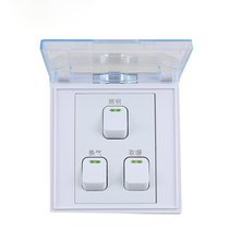 Bath overpower switch 3 open 5-three-four-open-ceiling bath bulwara switch European and American lamps warm up to 4-4 open 5 waterproof pubai