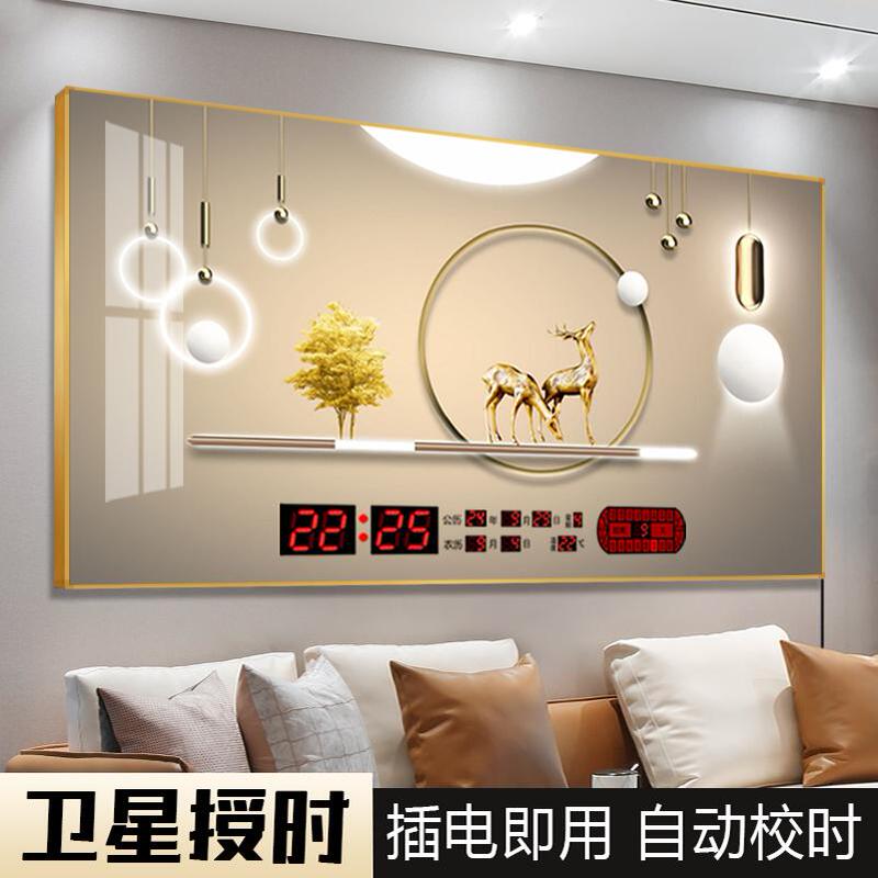 Digital Perpetual Calendar Electronic Clock Living Room Home Decoration Painting Electronic Clock 2026 New Model Wall Clock