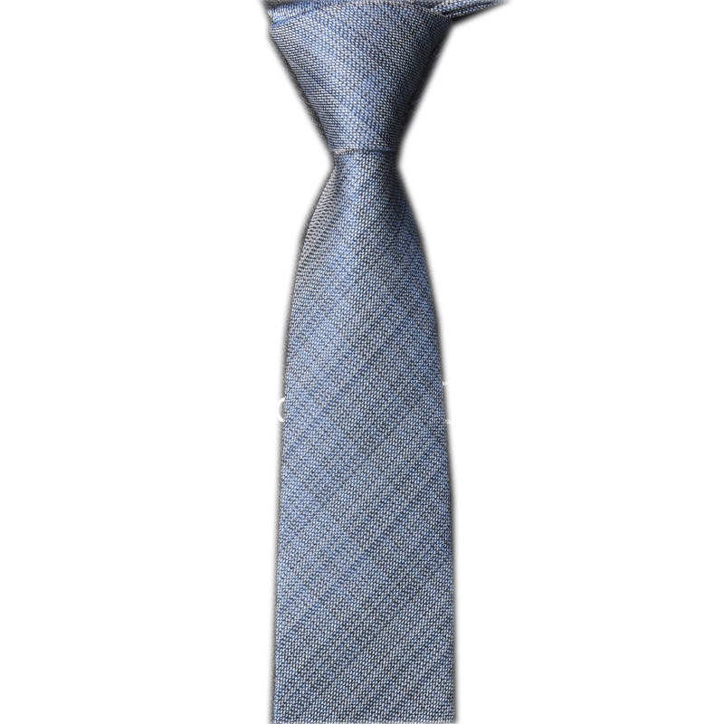Striped Formal Tie for Men, Business Casual, Slim, Korean Style, High-End, Groom, Student, Fashionable, Retro, Gray-Blue