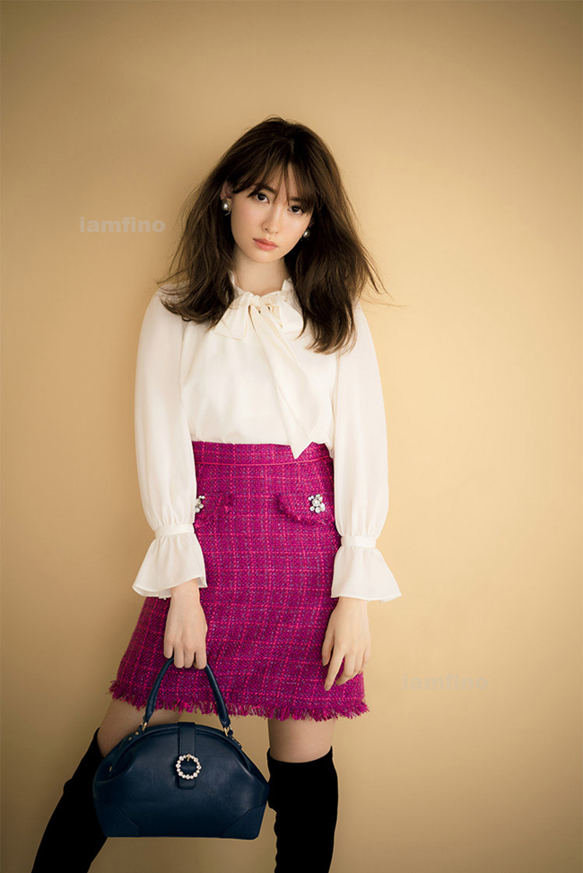 Niangniang Đảo Lady Phong Cách Pháp Lớn Bow Dài Tay Áo + Tweed Rhinestone Váy Set chân váy dài qua gối