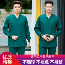 Hand wash clothes short sleeve surgical clothes men long sleeve operating room brush suit cotton doctor beauty salon work clothes