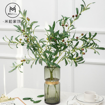 Nordic simulation flower olive branch green plant decoration Living room high branch plant floral decoration fake flower branch photography props