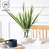 Rice simulation hanging orchid leaf plant Home desktop decoration Green plant ornaments Flower arrangement material bathroom fake floral decoration