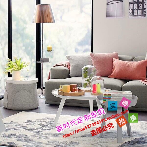 Nội thất tùy chỉnh thiết kế tổng thể bên cạnh phong cách Bắc Âu bàn cà phê tròn bàn cà phê - Đồ nội thất thiết kế ghế bệt tựa lưng