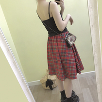 Versatile basic style adjustable halter sexy hottie black suspender H