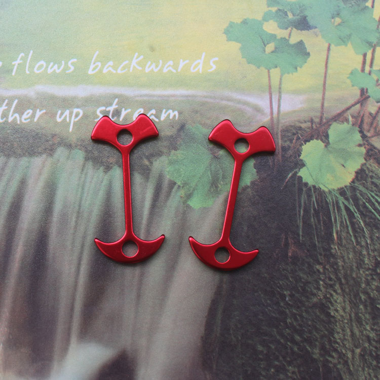 Outdoor Tent Aluminum Alloy Deck Special Nail Trestle Canal Fish Bone Ground Nail Adjustment Wind Rope anchor lengthened section