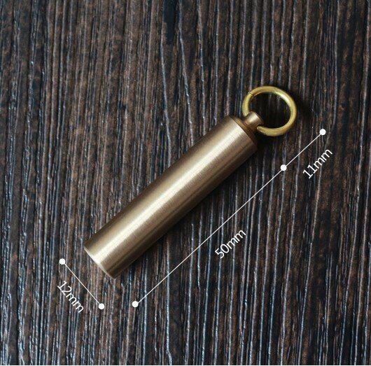 Outdoor Mini Metal Waterproof Warehouse Waterproof Box Brass Sealing Box Waterproof Box Key ring EDC equipment