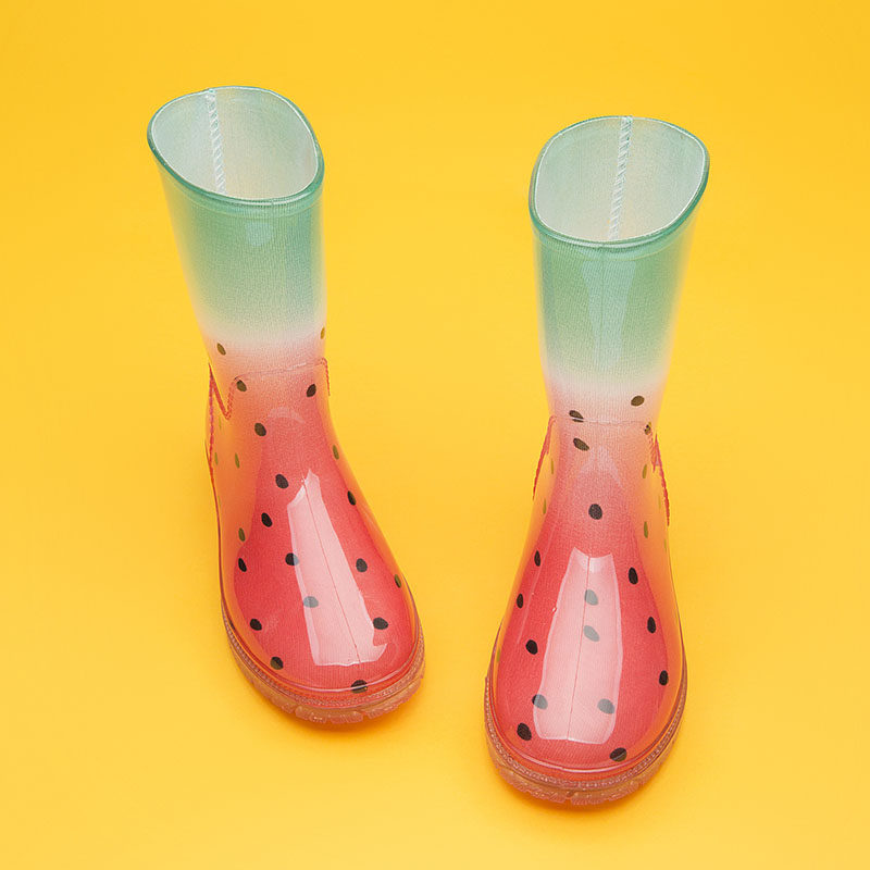 Children Rain Shoes Boys Girls Spring Summer Non-slip Rubber Shoes Baby Water Shoes Toddler Kids Seasonal Middle Cylinder Children Rain Boots