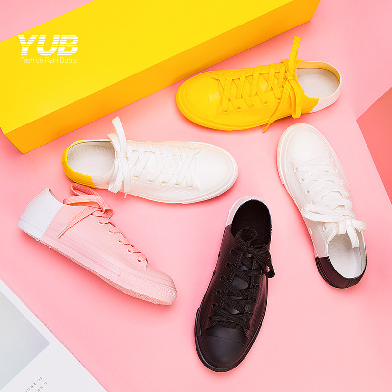yub low help rain shoes Waterproof Rubber Shoes Metropolitan Summer Collage Shoes Sports Water Shoes Casual Rain Boots Anti Slip Rain Shoes