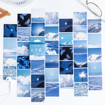 Stranger box sticker Endless blue INS photography Sky ocean handbook diary decoration adhesive sticker