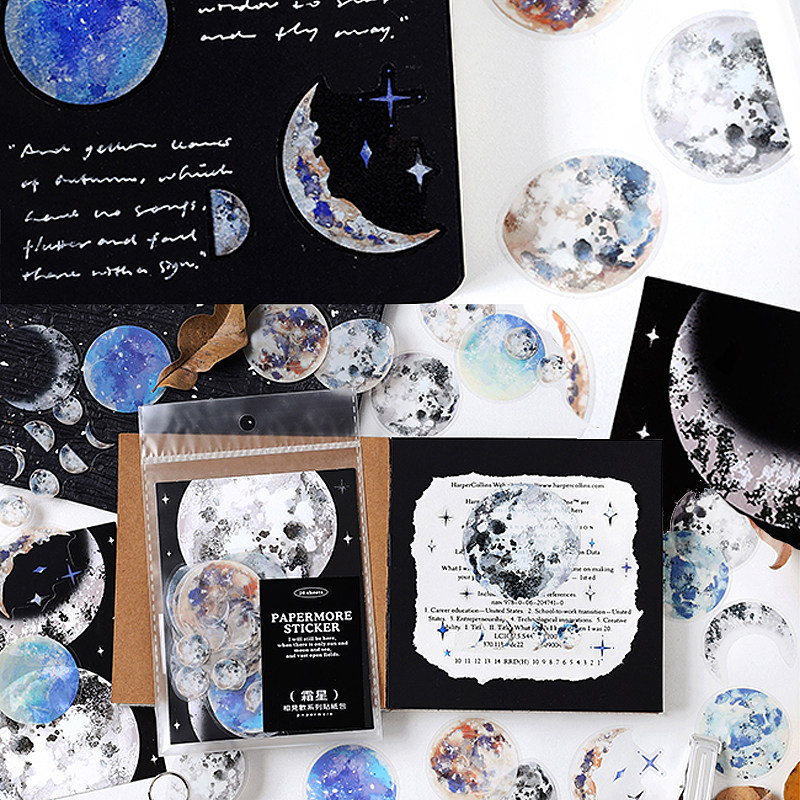 PaperMore PET sticker packs to see the frescoed flower brocade carp lunar astrophone decorative applique