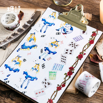 Sugar Poetry And Paper Tape Alice Series Dark Night Rose Tea Talk Card Game Handbill Decorative material