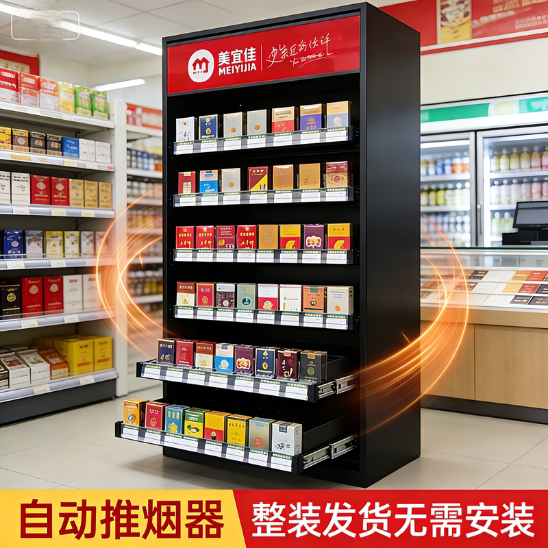 Meiyijia Cigarette Display Rack Convenience Store Supermarket Display Stand Small Cigarette Counter Display Cabinet Wall-Mounted Tobacco and Alcohol Combination Cabinet