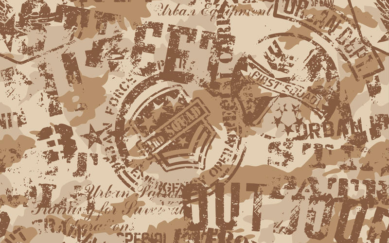 个性破旧字母印章