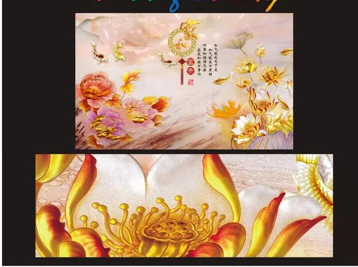  精雕彩雕荷花鱼