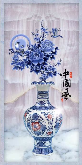 陶瓷中国风石纹背