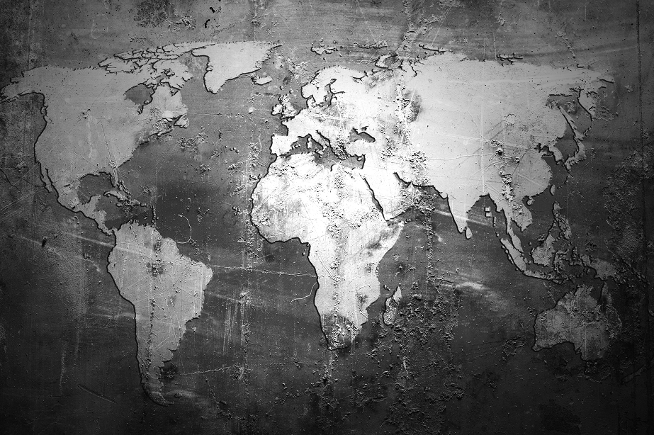 世界地图 复古 