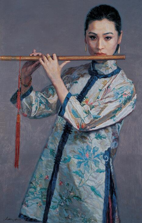陈逸飞复古油画美