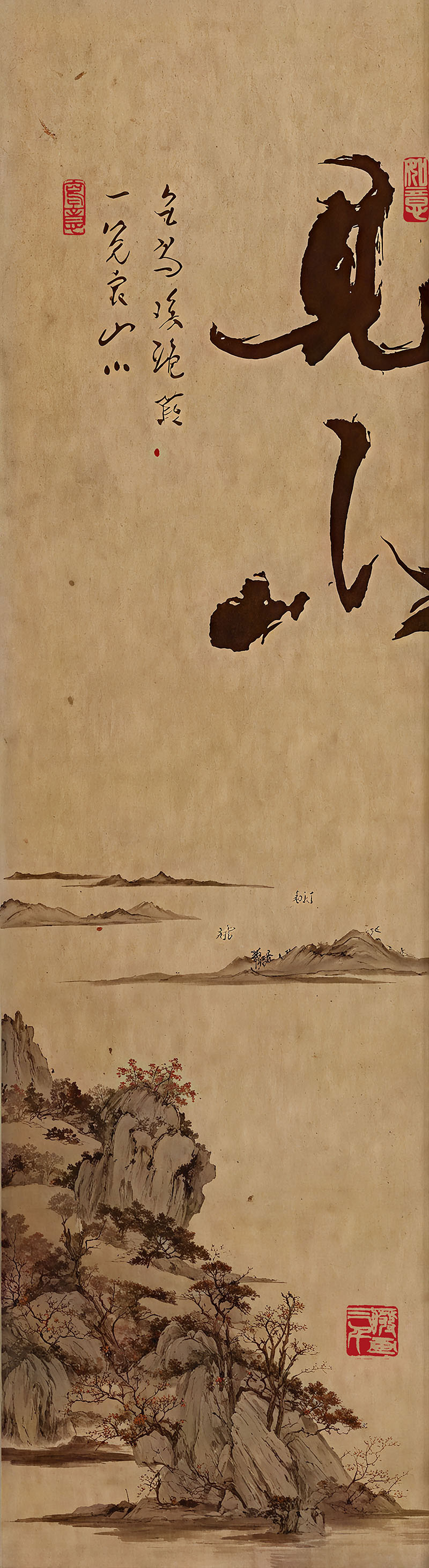 新中式玄关见山山