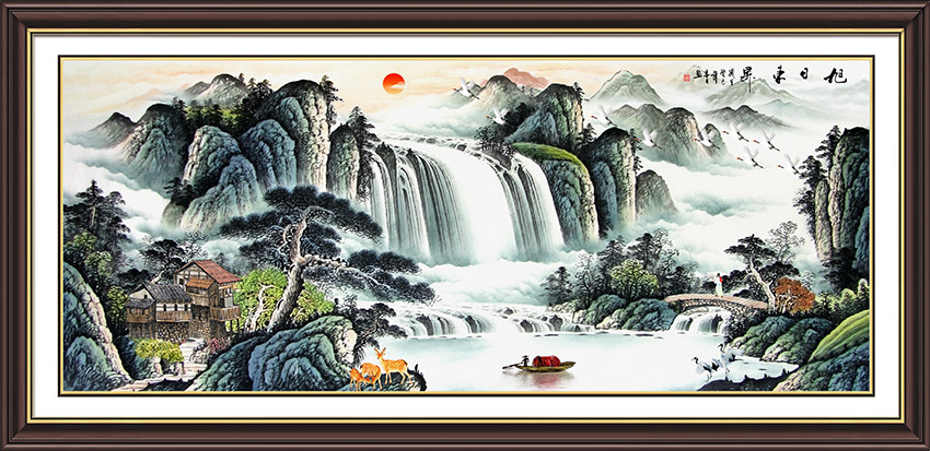 旭日东升背景 中
