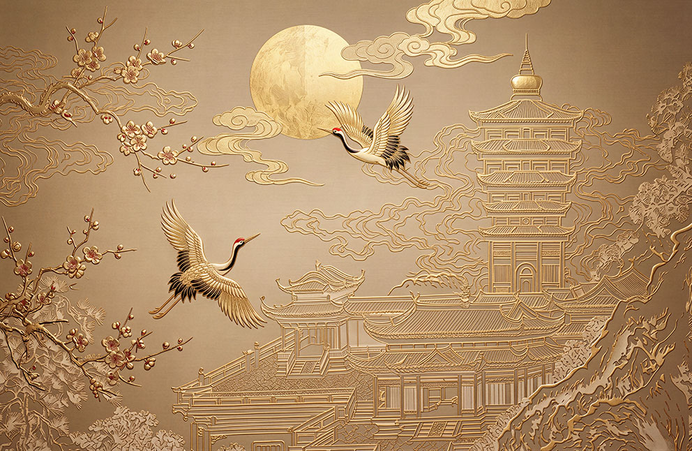 新中式金色阁楼祥