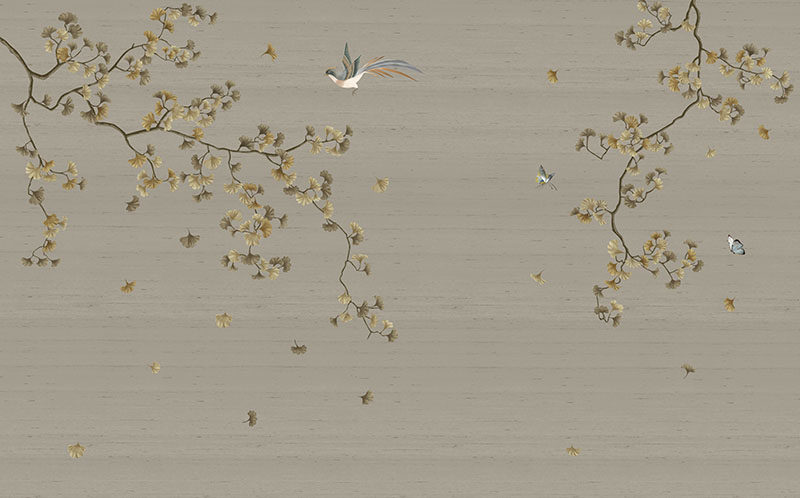 背景墙新中式花鸟