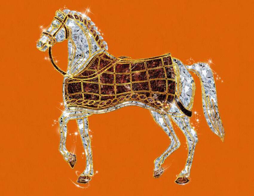 装饰马壁画骏马背