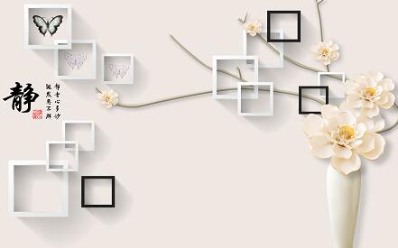 花瓶 玉兰 家和