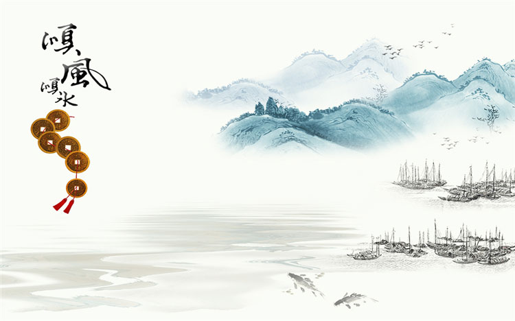 新中式意境复古山
