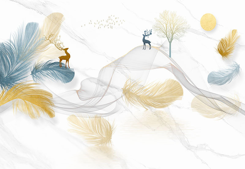 现代简约背景墙大