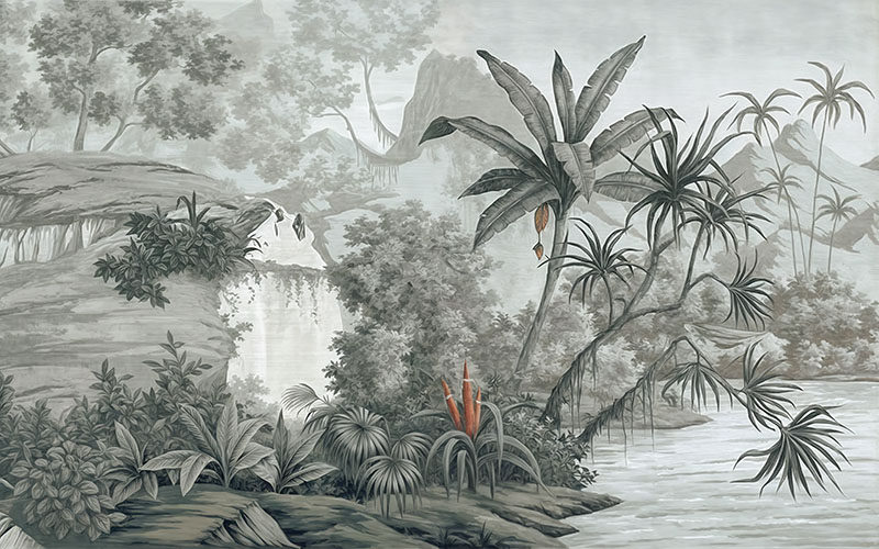 背景墙热带雨林植