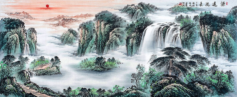 新中式复古山水背