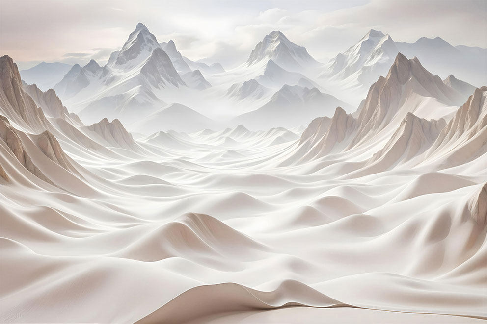 现代简约白色油画