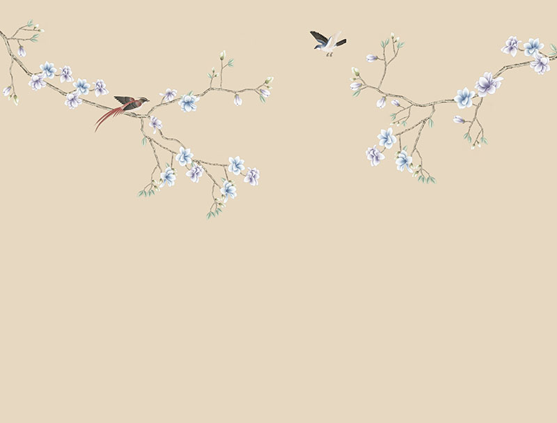 新中式花鸟背景墙