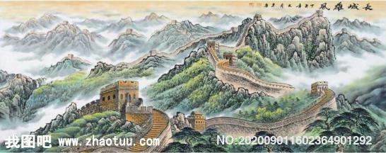 中式复古山水背景
