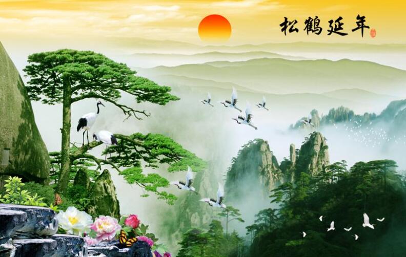 新中式旭日东升太