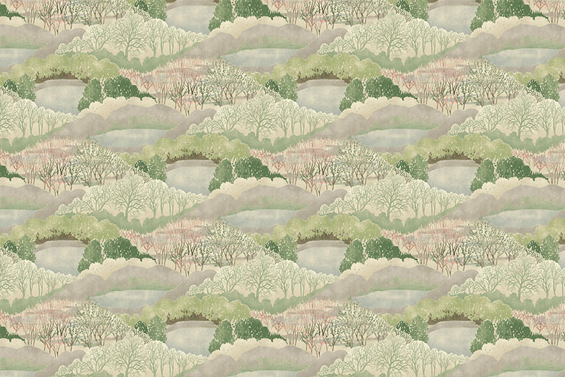 现代简约背景墙绿