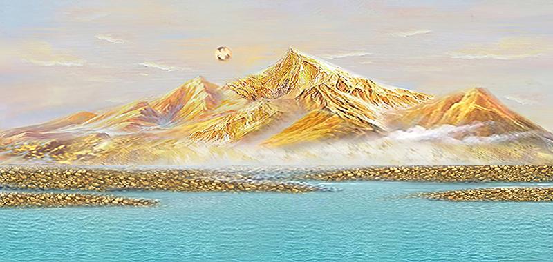 背景墙新中式山水