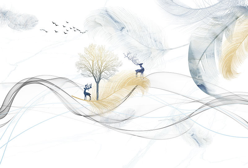 现代简约背景墙大