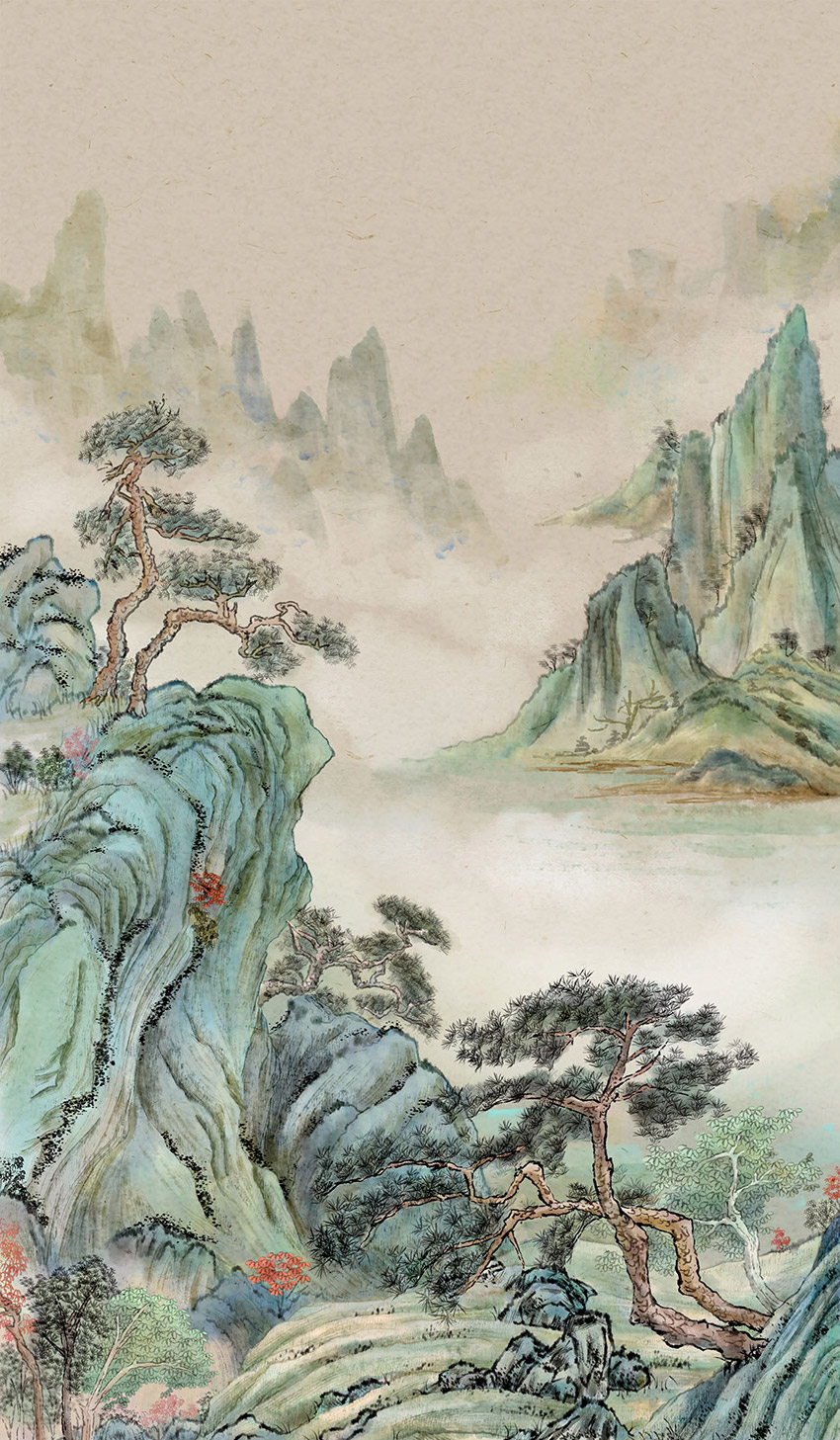 中式古代手绘背景