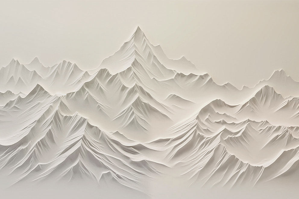 现代简约白色油画