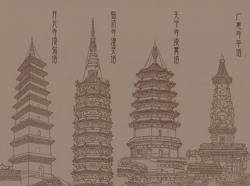 背景墙新中式阁楼