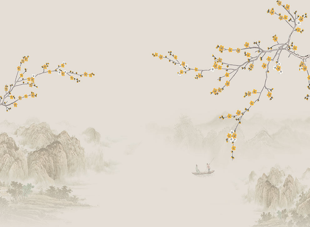 新中式花鸟背景墙
