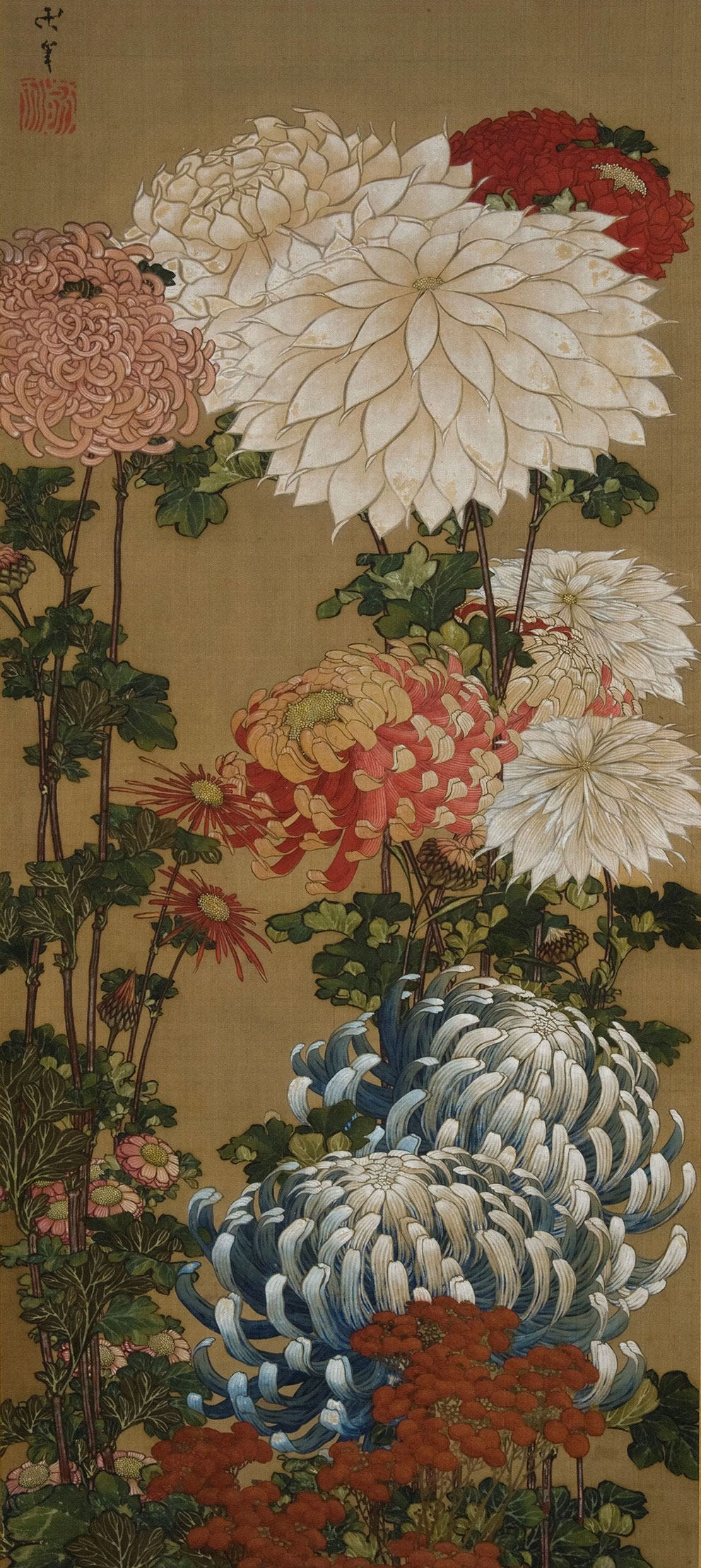 新中式玄关菊花