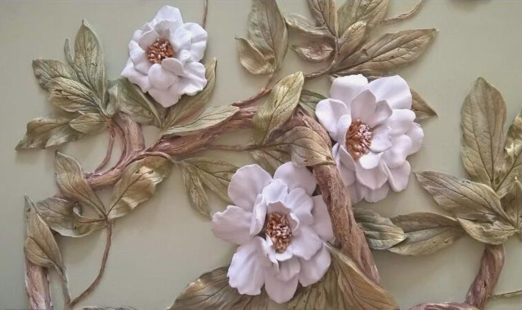 3D立体浮雕花树