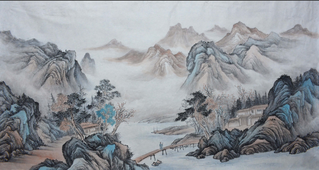 新中式复古山水背