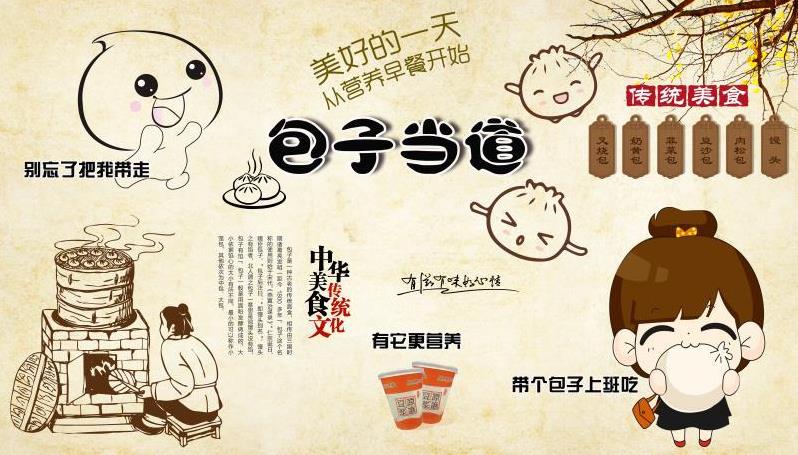 特色可爱包子早餐